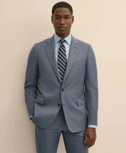 Classic Fit Wool Mini-Houndstooth 1818 Suit