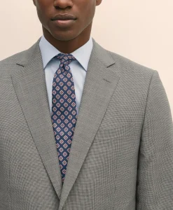 Classic Fit Wool Mini Houndstooth 1818 Suit