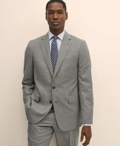 Classic Fit Wool Mini Houndstooth 1818 Suit