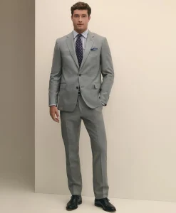Classic Fit Wool Sharkskin 1818 Suit