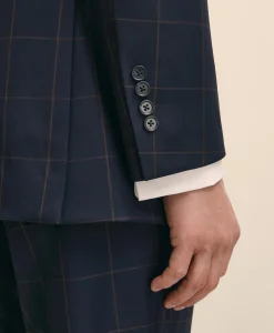 Classic Fit Wool Windowpane 1818 Suit