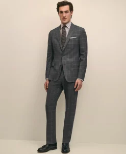 Classic Fit Wool Windowpane 1818 Suit