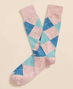 Cotton Blend Argyle Socks