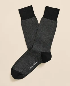 Cotton-Blend Birdseye Socks