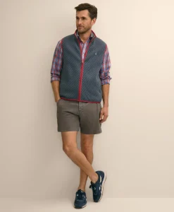 Cotton-Blend Diamond-Quilted Full-Zip Vest