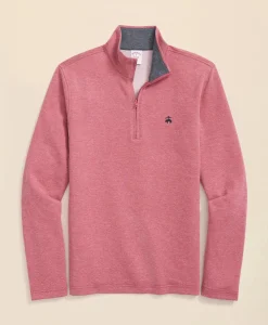 Cotton Blend Pique Quarter-Zip