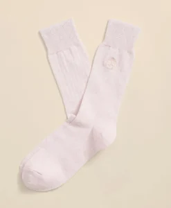 Cotton Blend Ribbed Socks
