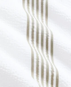 Cotton Blend Seersucker Camp Collar Shirt