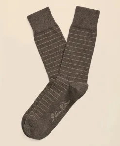 Cotton Blend Striped Socks