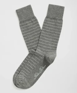 Cotton Blend Striped Socks