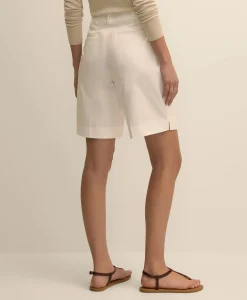 Cotton Blend Twill Bermuda Shorts