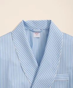 Cotton Broadcloth Bengal Striped Robe