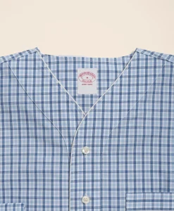 Cotton Broadcloth Checked Nightshirt