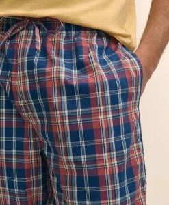 Cotton Broadcloth Madras Lounge Pants