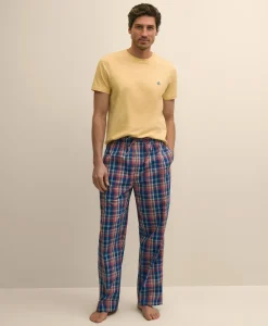Cotton Broadcloth Madras Lounge Pants