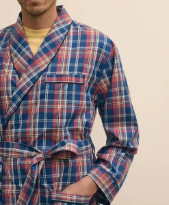 Cotton Broadcloth Madras Robe