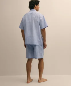 Cotton Broadcloth Plaid Short Pajamas