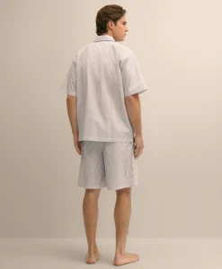 Cotton Broadcloth Stripe Short Pajamas