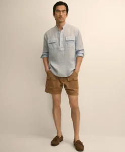 6.5" Cotton Corduroy Camp Shorts