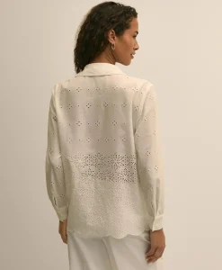 Cotton Eyelet Oversize Blouse