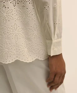 Cotton Eyelet Oversize Blouse