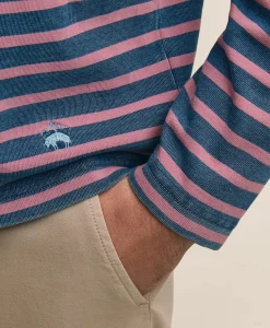 Cotton Indigo-Dyed Heavyweight Mariner Stripe Long-Sleeve T-Shirt