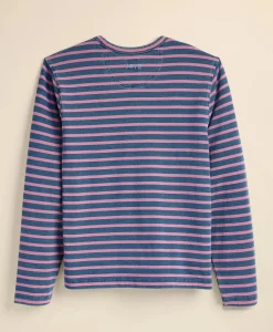Cotton Indigo-Dyed Heavyweight Mariner Stripe Long-Sleeve T-Shirt
