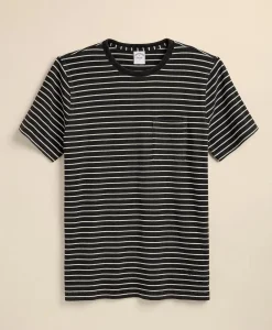Cotton Indigo-Dyed Mariner Stripe T-Shirt