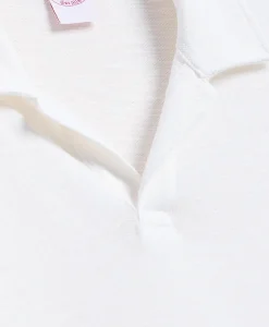 Cotton-Linen Pique Johnny Collar Shirt