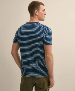 Cotton Mariner Stripe Indigo T-Shirt