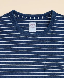 Cotton Mariner Stripe Indigo T-Shirt