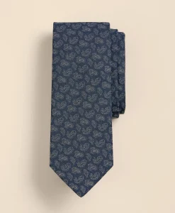 Cotton Mini Paisley Tie