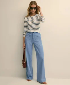 Cotton-Modal Blend Mariner Stripe Long-Sleeve T-Shirt