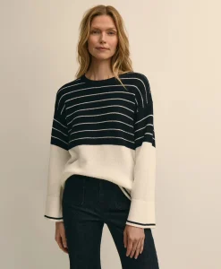 Cotton Oversized Mariner Stripe Sweater