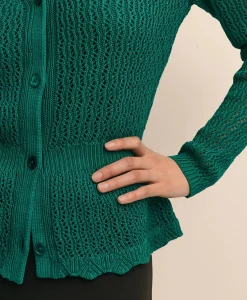 Cotton Pointelle Cardigan