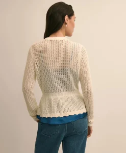 Cotton Pointelle Cardigan