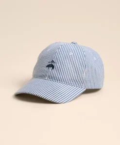 Cotton Seersucker Baseball Hat