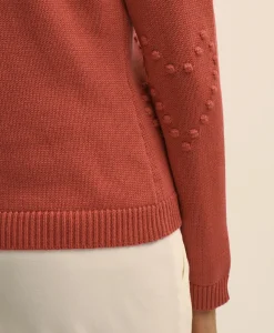 Cotton Textured-Heart Sweater