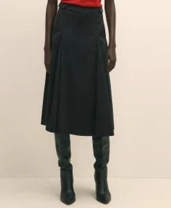 Cotton Twill A-Line Skirt