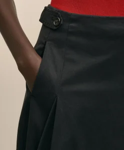 Cotton Twill A-Line Skirt