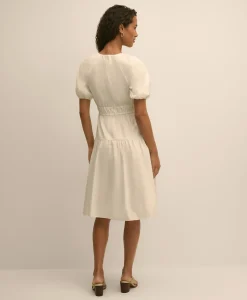 Cotton Voile Smocked-Waist Dress