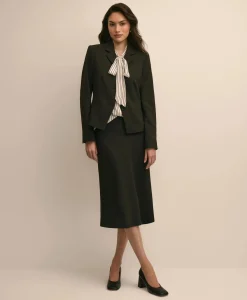 Crepe Bias-Cut Slip Skirt