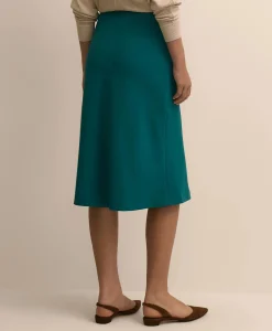 Crepe Bias-Cut Slip Skirt