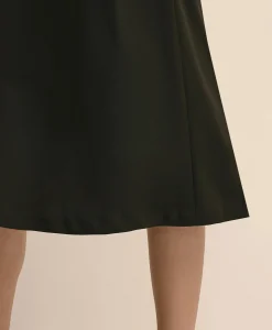 Crepe Bias-Cut Slip Skirt