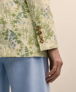 Crepe Botanical Print Jacket