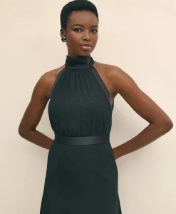 Crepe Halter Dress