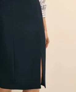 Crepe Pencil Skirt