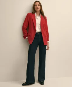 Crepe Relaxed-Fit Jacket