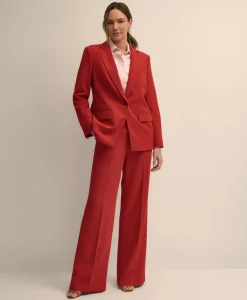 Crepe Wide-Leg Pants
