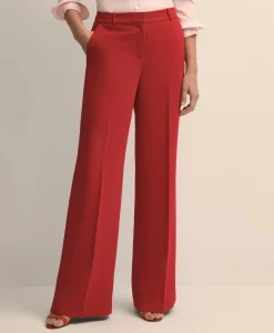 Crepe Wide-Leg Pants